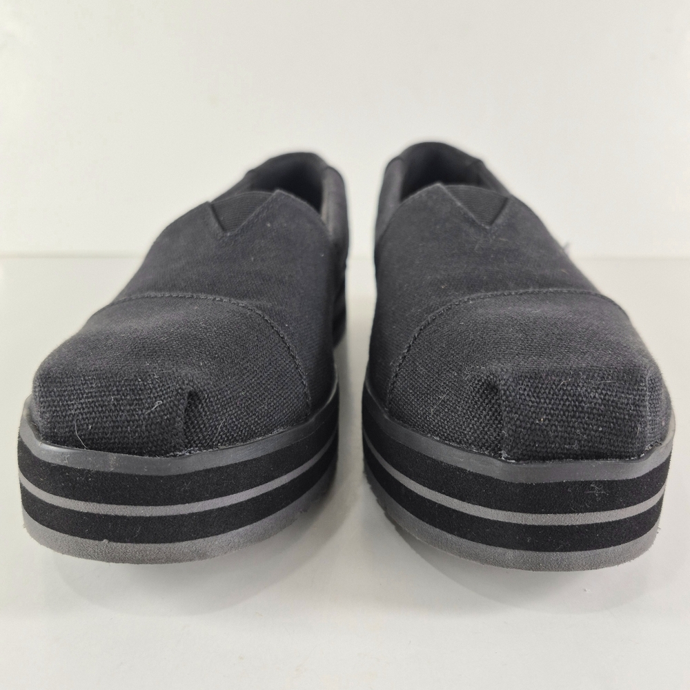 Sz 8 Toms Alpargata canvas platform flats - Picture 2 of 12